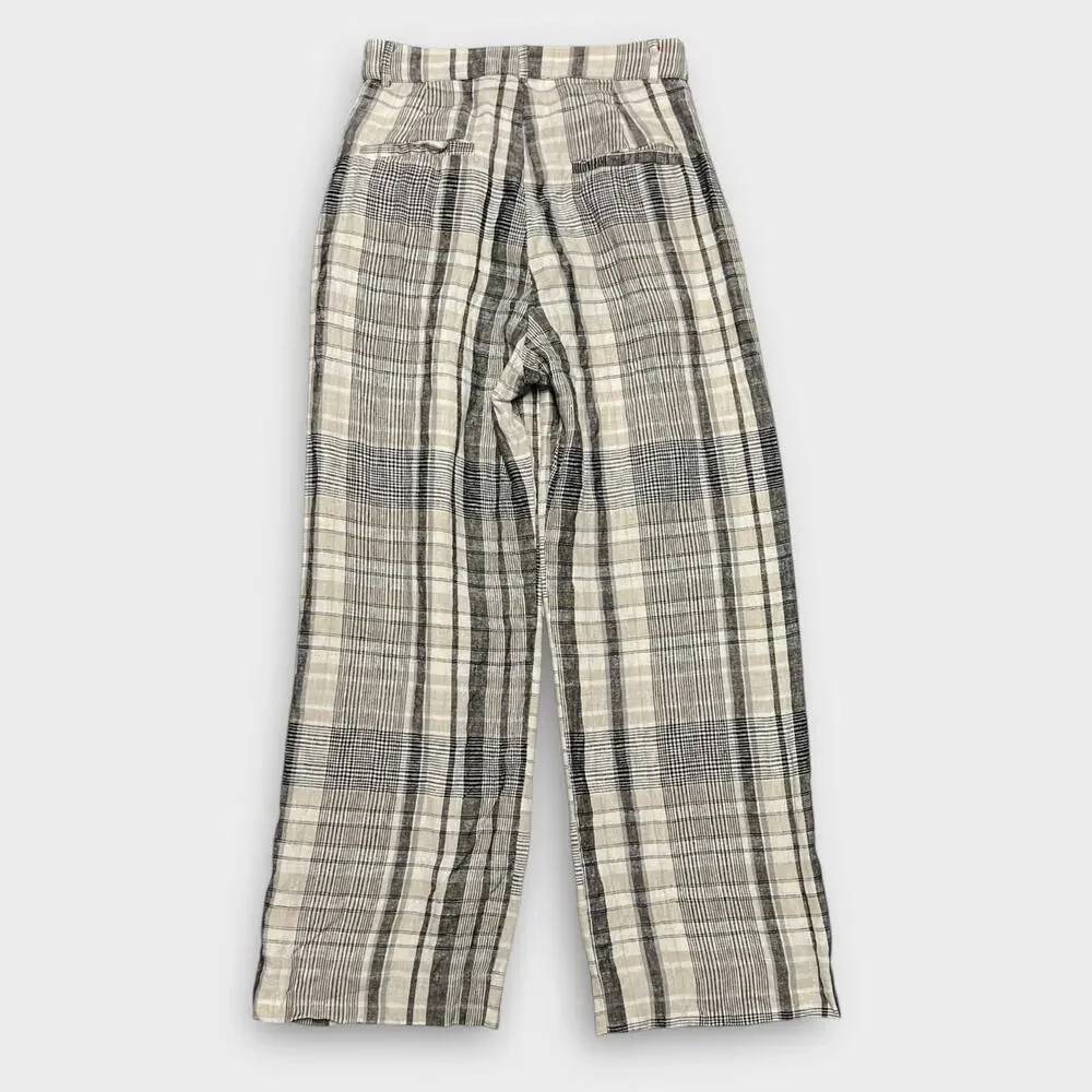 Reformation Vesta Linen Plaid Pant Chelsea Size 4